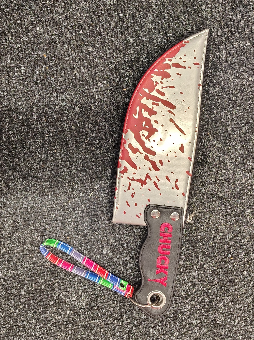 Chucky Novelty Knife Sheath with Red Blood Splatter